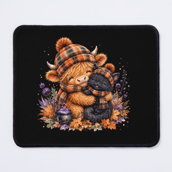 Item preview, Spooky Highland Cow Witch and Cauldron Halloween designed and sold by Timeless Bond Designs.
