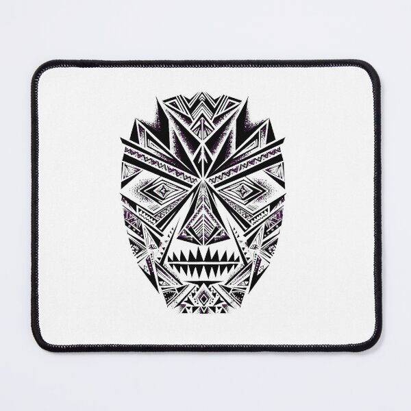 Item preview, Symmetrical Tribal Mask - Black Geometric Streetwear Art designed and sold by VYBE DARK Studio.
