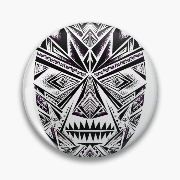 Item preview, Symmetrical Tribal Mask - Black Geometric Streetwear Art designed and sold by Clear Vibe.