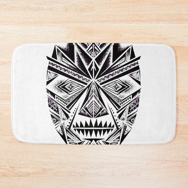 Item preview, Symmetrical Tribal Mask - Black Geometric Streetwear Art designed and sold by VYBE DARK Studio.