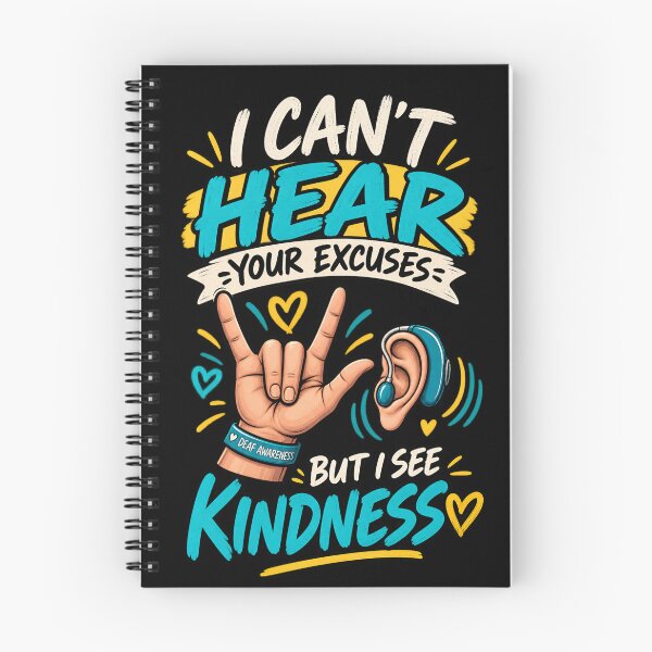 Item preview, I Can't Hear Your Excuses But I See Kindness - Deaf Awareness  designed and sold by SidTastic .