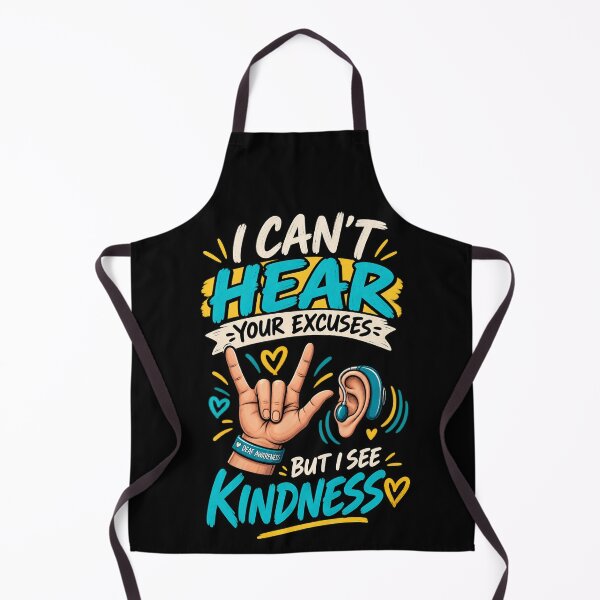 Item preview, I Can't Hear Your Excuses But I See Kindness - Deaf Awareness designed and sold by SidTastic .