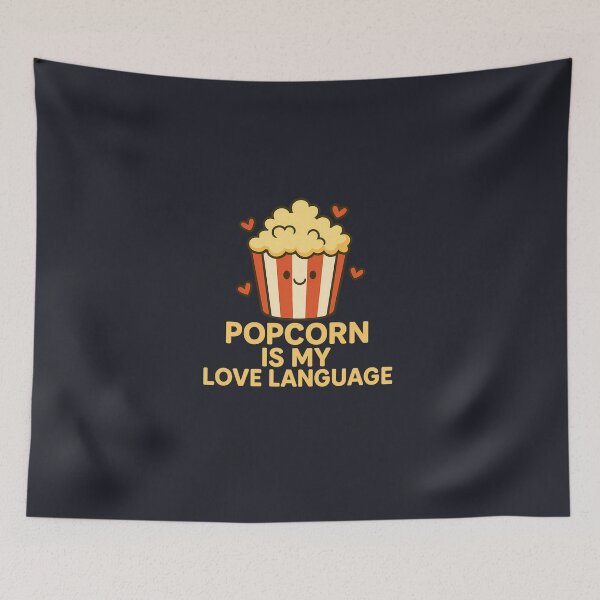 Item preview, Popcorn Love Language Kawaii Cinema Snack designed and sold by MarCinu Art.