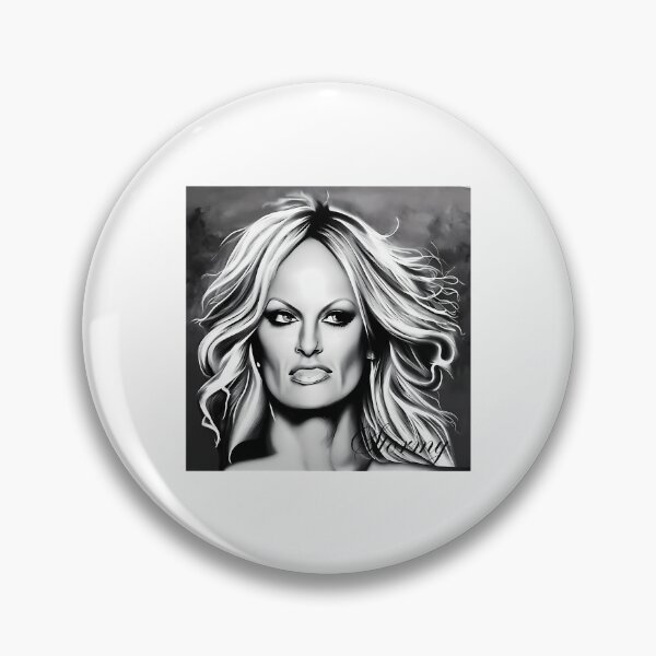 Item preview, Stormy Daniels Black And White Airbrush Portrait With Stormy Signature designed and sold by axlmc-mullen.