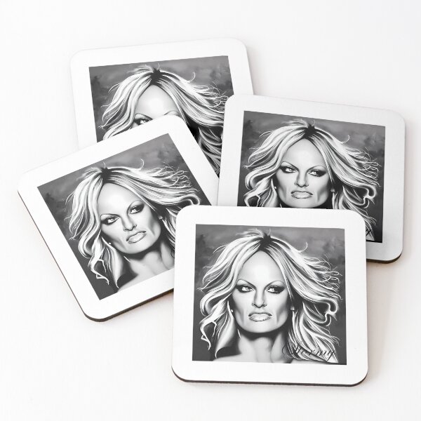 Item preview, Stormy Daniels Black And White Airbrush Portrait With Stormy Signature designed and sold by axlmc-mullen.