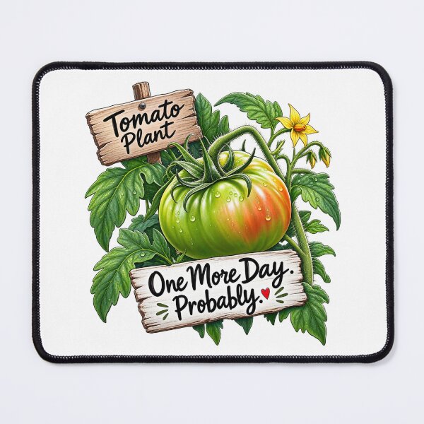 Item preview, One More Day. Probably. | Funny Tomato Garden Design designed and sold by Julie Leisure Gardening.