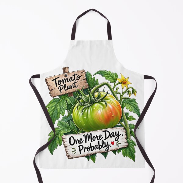 Artikelvorschau, Noch ein Tag. Wahrscheinlich. | Lustiges Tomatengarten-Design entworfen und verkauft von Julie Leisure Gardening.