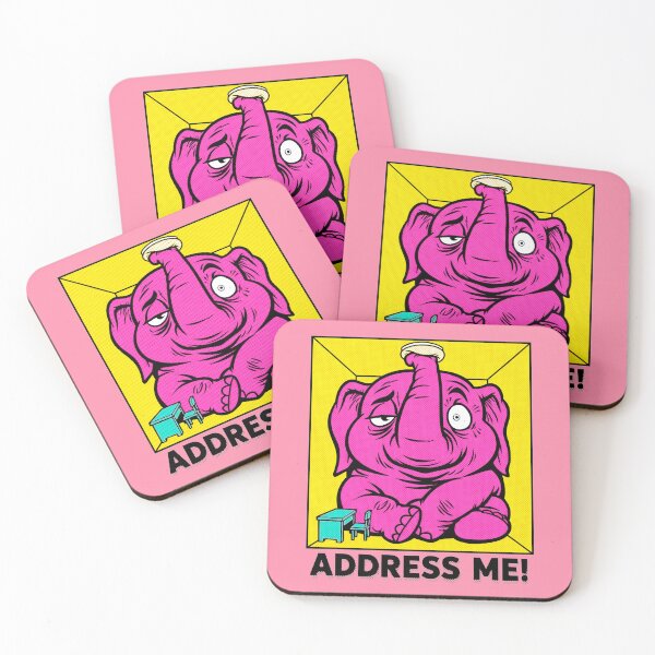 Item preview, Elephant in the Room – Address Me! – Pop Art Idiom Humor designed and sold by KungPowUnicorn.