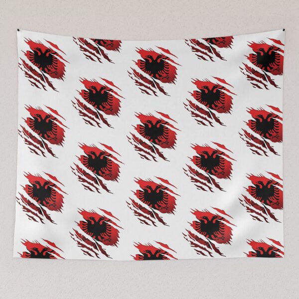 Item preview, Ripped Albanian Flag designed and sold by riyao-rourke.