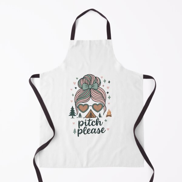 Item preview, Pitch Please Funny Camping T-Shirt Cute Messy Bun Campfire Tent Tee For Women designed and sold by janyah-nair.