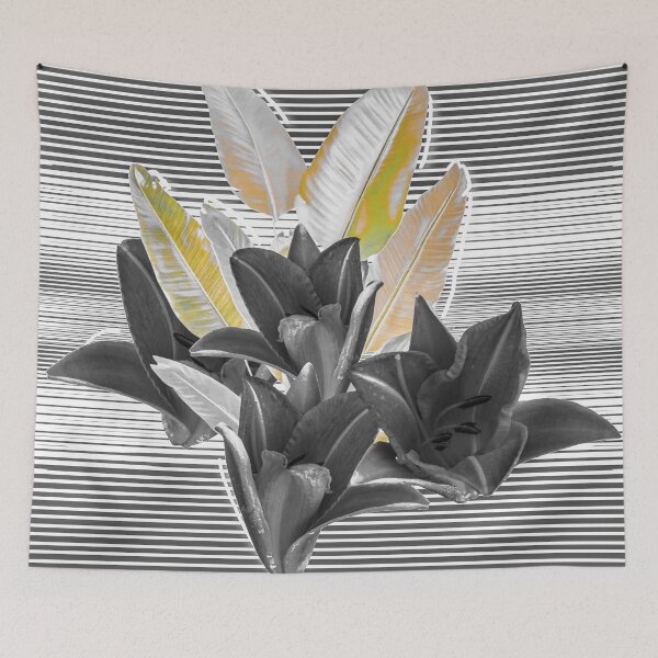 Item preview, Lily on Stripes Floral Art  designed and sold by Dahneray1.