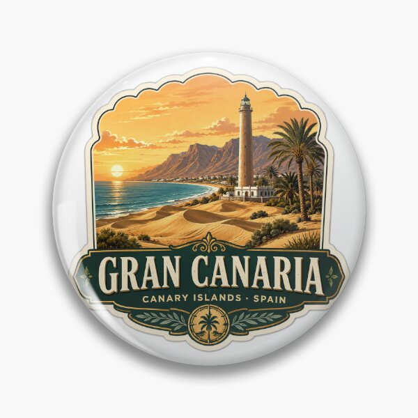 Item preview, Gran Canaria Canary Islands – Dunes, Lighthouse & Atlantic Coast Travel Art designed and sold by ChicClicker.