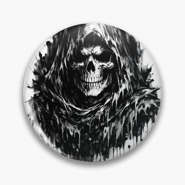 Item preview, Hooded Skeleton Grim Reaper Ink Splatter designed and sold by Linework Studio.