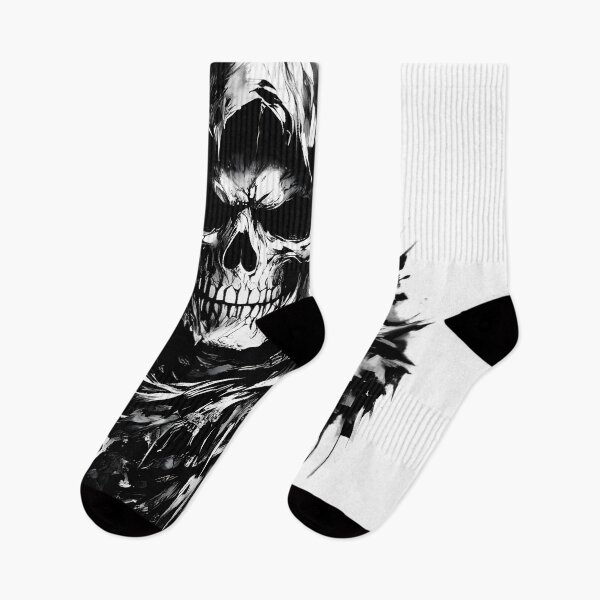 Item preview, Hooded Skeleton Grim Reaper Ink Splatter designed and sold by Linework Studio.