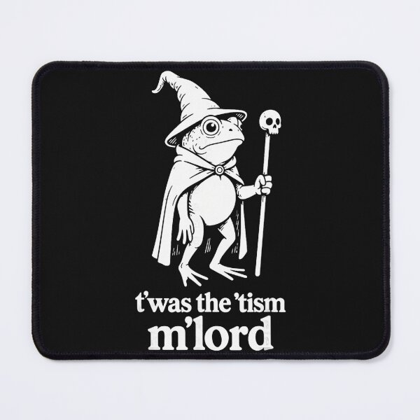 Item preview, T'was The 'Tism M'Lord Autism Neurodiversity Frog Wizard designed and sold by BrockmeyeSB.