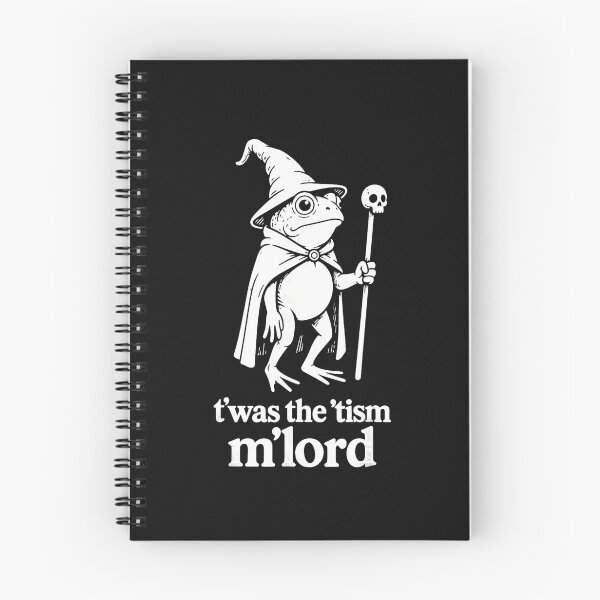 Item preview, T'was The 'Tism M'Lord Autism Neurodiversity Frog Wizard designed and sold by BrockmeyeSB.