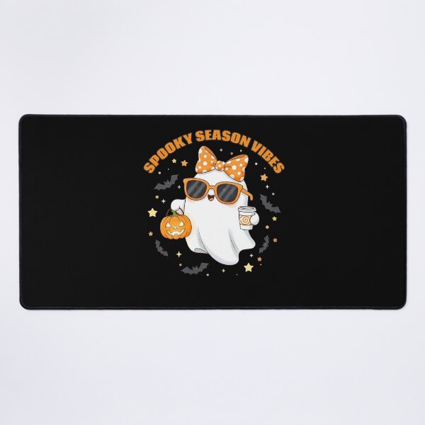 Item preview, Cute Halloween Ghost with Sunglasses Pumpkin and Coffee designed and sold by Amituniqdesign .
