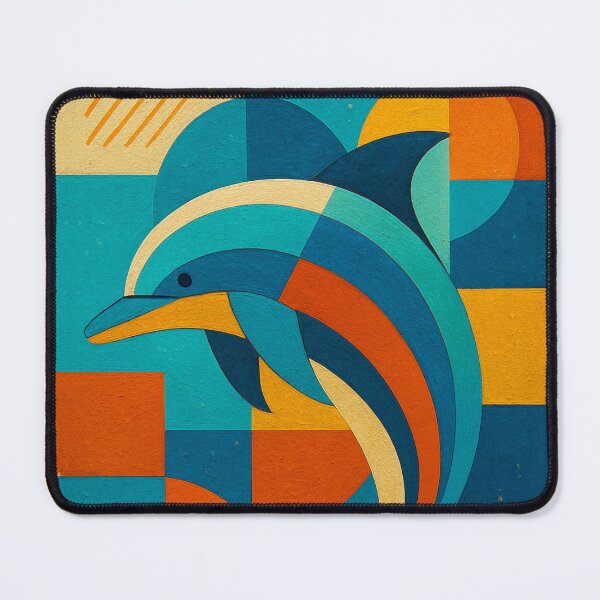 Item preview, Colourful Cubist Dolphin Illustration designed and sold by GalleryKauffeld.