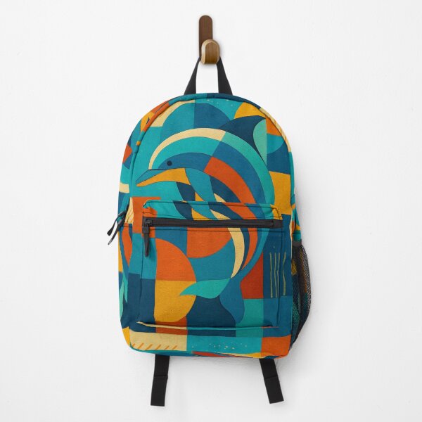 Item preview, Colourful Cubist Dolphin Illustration designed and sold by GalleryKauffeld.