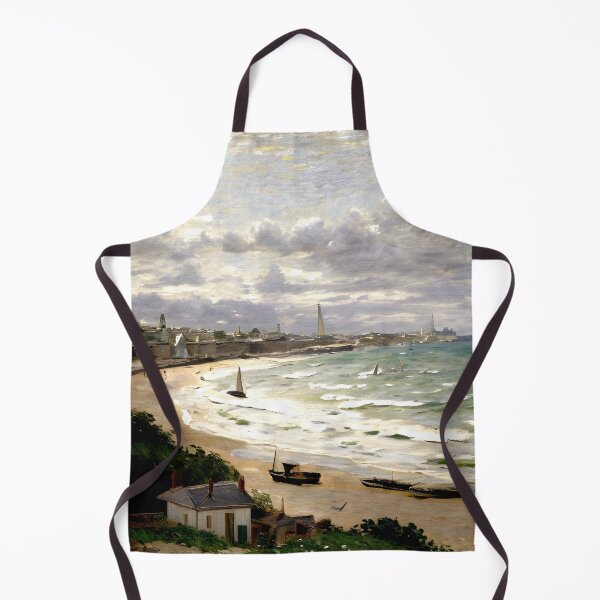 Item preview, The Beach at Sainte-Adresse: A Sunlit Impressionist Seascape designed and sold by artdesignsnow.