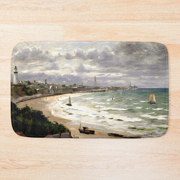 Item preview, The Beach at Sainte-Adresse: A Sunlit Impressionist Seascape designed and sold by artdesignsnow.