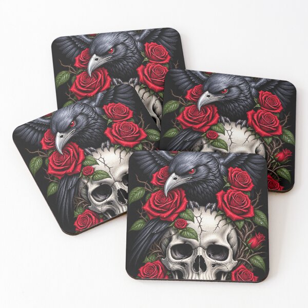 Item preview, Raven, Roses, Skull designed and sold by Jaenne.studio.