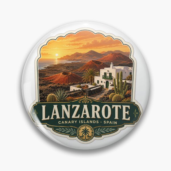Item preview, Lanzarote Canary Islands – Volcanoes, White Villages & Island Travel Art designed and sold by ChicClicker.