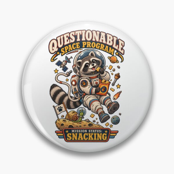 Item preview, Questionable Space Program Raccoon Astronaut designed and sold by Trendy-Artistry.