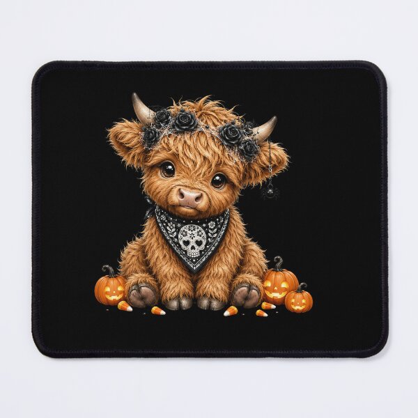 Item preview, Cute Highland Cow with Pumpkins Autumn Halloween designed and sold by Timeless Bond Designs.