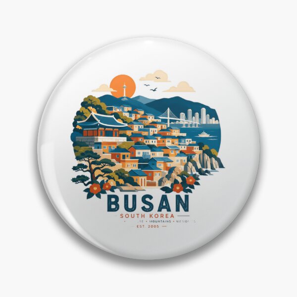 Item preview, Busan South Korea Sea Mountains Memories Est 2005 City Travel Wanderlust designed and sold by Simsimah26Parks.