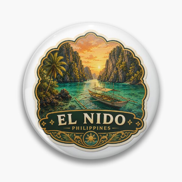 Item preview, El Nido Philippines – Tropical Lagoons, Limestone Cliffs & Island Travel Art designed and sold by ChicClicker.