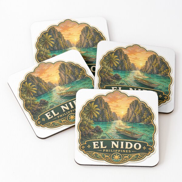 Item preview, El Nido Philippines – Tropical Lagoons, Limestone Cliffs & Island Travel Art designed and sold by ChicClicker.