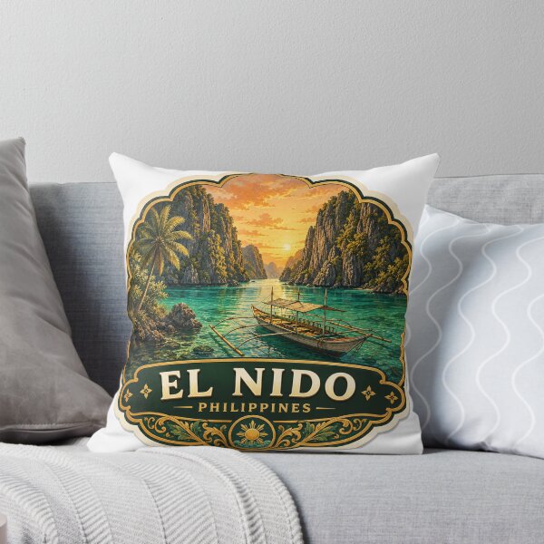 Item preview, El Nido Philippines – Tropical Lagoons, Limestone Cliffs & Island Travel Art designed and sold by ChicClicker.
