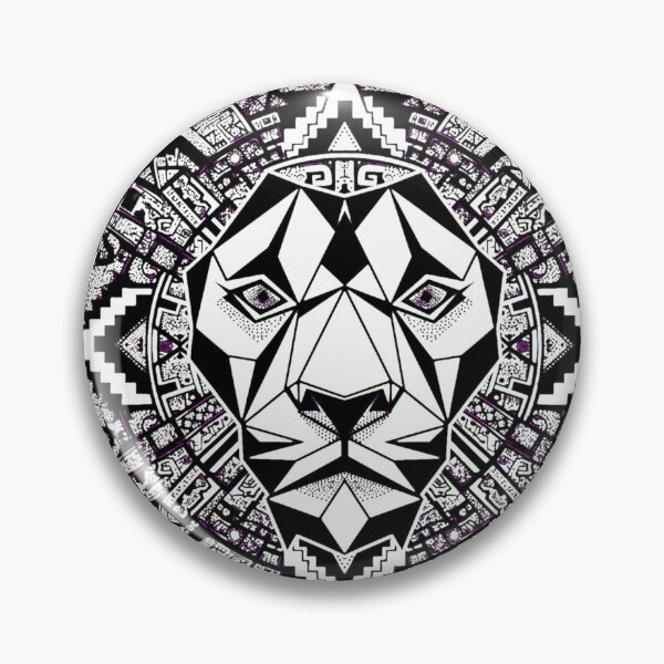 Item preview, Aztec Lion Head - Geometric Tribal King Mandala designed and sold by Clear Vibe.