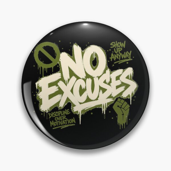 Item preview, No Excuses Streetwear Graffiti Design designed and sold by MOCH- ART.