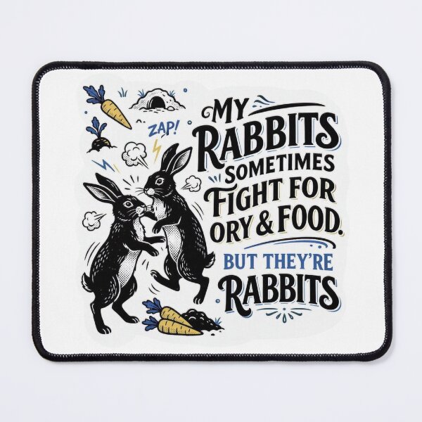 Item preview, My Rabbits Fight for Territory and Food designed and sold by itotoiro design.