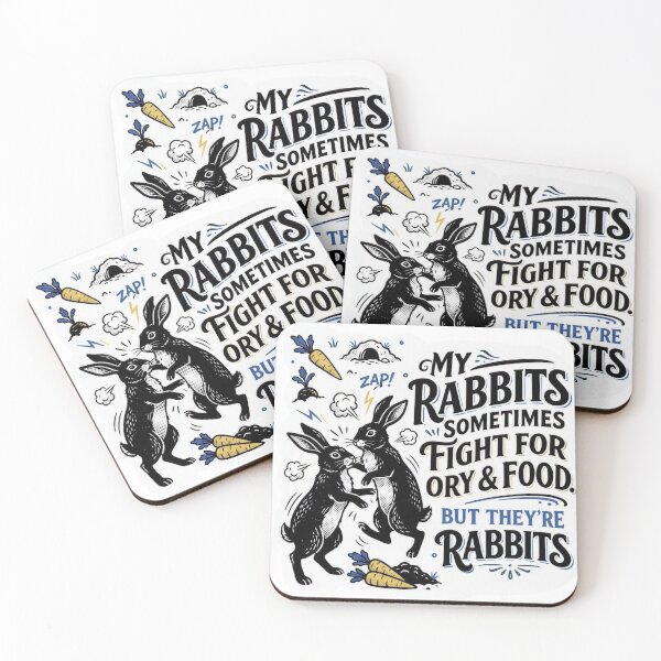 Item preview, My Rabbits Fight for Territory and Food designed and sold by itotoiro design.