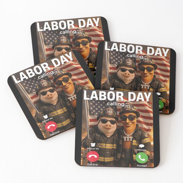 Item preview, Labor Day Calling Firefighter Patriot Holiday designed and sold by BrockmeyeSB.