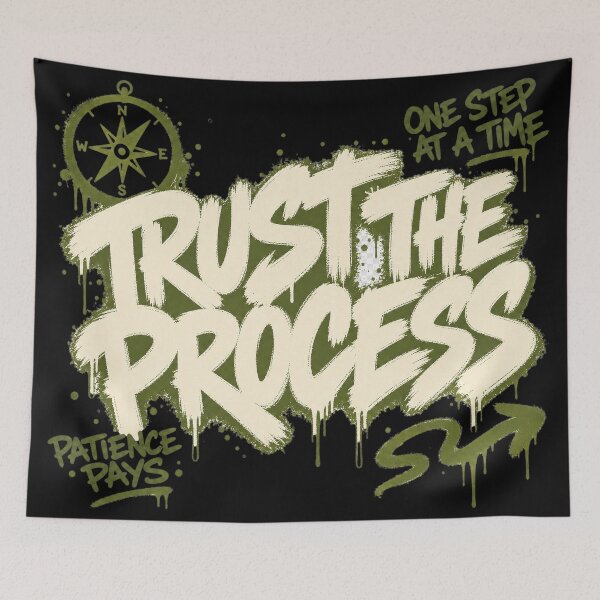 Item preview, Trust The Process Streetwear Graffiti Design designed and sold by MOCH- ART.