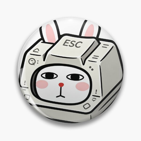 Item preview, ESC Key Bunny Cute Sticker designed and sold by saiwao.