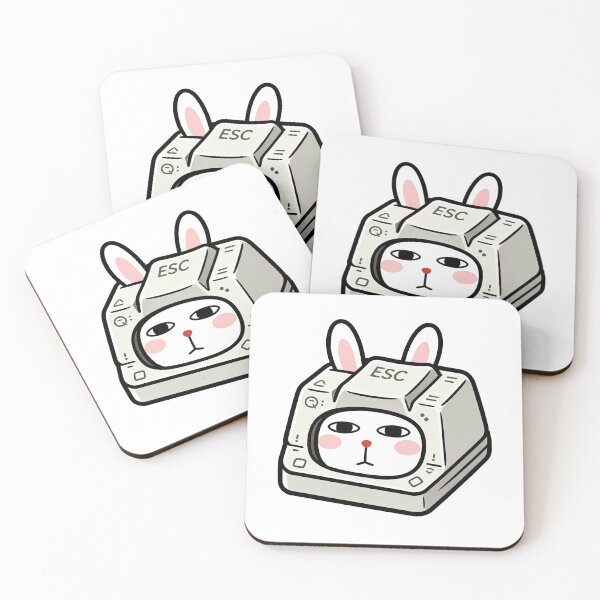 Item preview, ESC Key Bunny Cute Sticker designed and sold by saiwao.