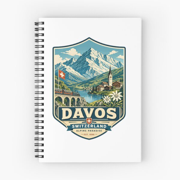 Item preview, Davos Switzerland Alpine Paradise Est. 1890 Mountain Travel Souvenir designed and sold by Simsimah26Parks.