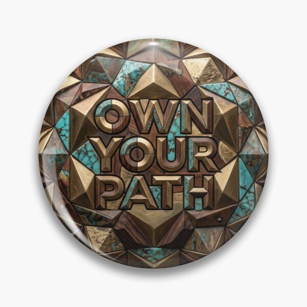 Item preview, Own Your Path: Geometric inlaid artwork with turquoise and wood designed and sold by iTzTreS.