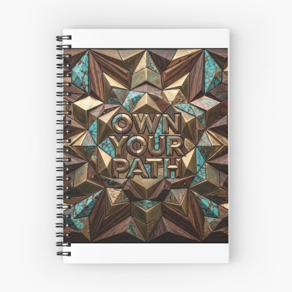 Item preview, Own Your Path: Geometric inlaid artwork with turquoise and wood designed and sold by iTzTreS.