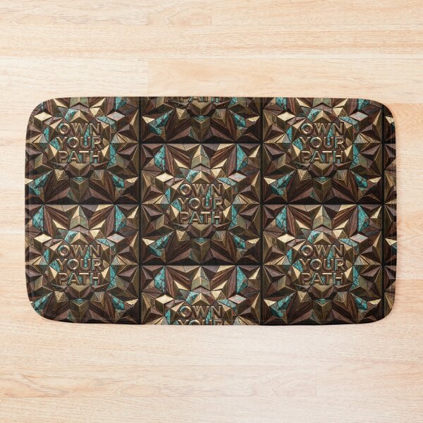 Item preview, Own Your Path: Geometric inlaid artwork with turquoise and wood designed and sold by iTzTreS.