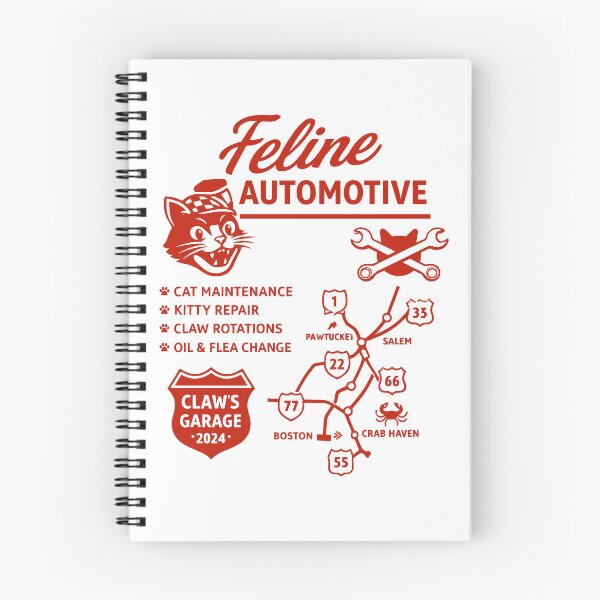 Item preview, Feline Automotive Claw's Garage Retro Poster designed and sold by Matinez Pink.