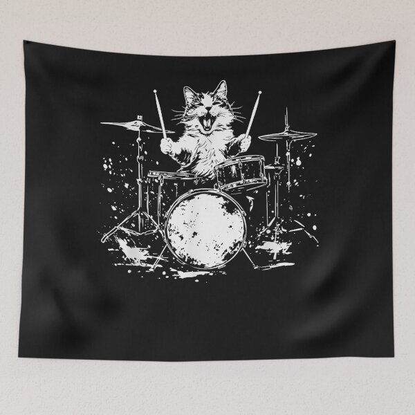 Item preview, Funny Cats Drummer Drums Drumming Music Lover designed and sold by MOHAMED FRASER.