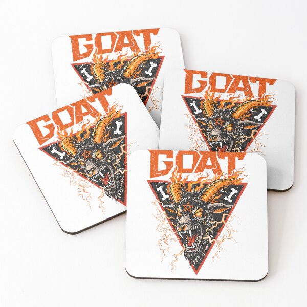Item preview, Heavy Metal Fiery Goat Head Pentagram Poster designed and sold by Matinez Pink.