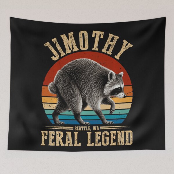 Item preview, Jimothy Seattle Wa Feral Legend Raccoon Wildlife Fan designed and sold by BrockmeyeSB.