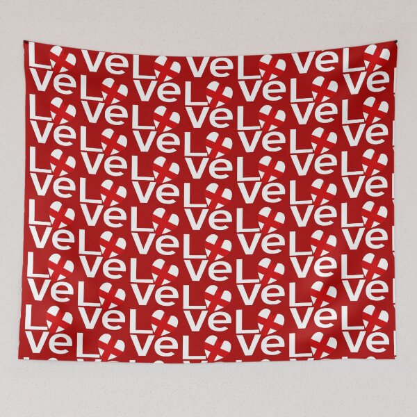Item preview, England Flag LOVE Heart Design – Red & White Typography designed and sold by AuntieShoe.